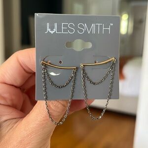 Jules Smith gold and gunmetal earrings!